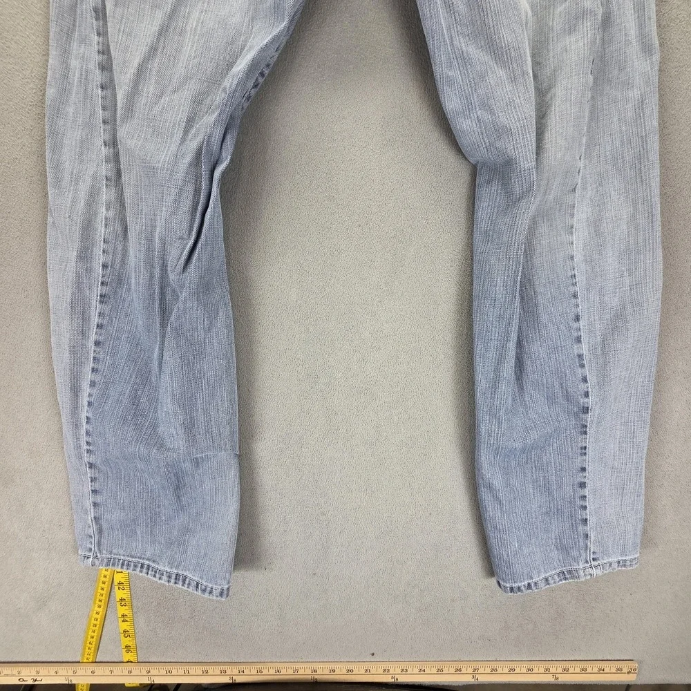 Vintage Levis Engineered Jeans Mens 34x34 Blue Twisted Light Wash Patched